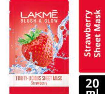 Lakme Blush & Glow Strawberry Sheet Mask, 20 ml