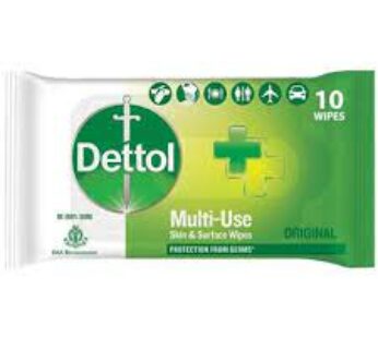 Dettol Multipurpose Skin Surface Wipes 10N