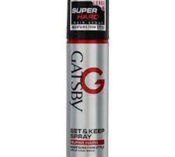 Gatsby Hair Spray Set & Keep – Super Hard, Maintains Firm Style, 66 ml