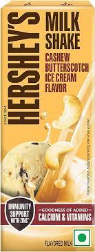 Hersheys Milkshake Cashew Butterscotch Ice Cream Flavor 180ml