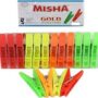 Cloth Clips Misha Gold 12 Pcs